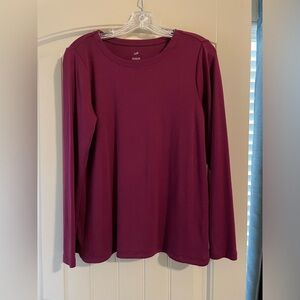 Long-Sleeve Pima Crew-Neck Tee